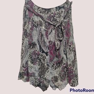Asymmetrical flowy multicolor skirt size XL*